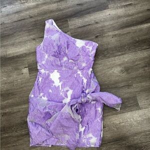 Showpo Lavender One-Shoulder Mini Dress